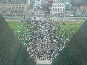 Ottawa Tamil Protest from the Peace Tower